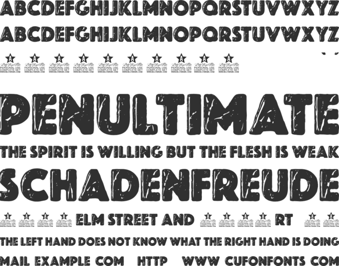 MEATBUSTERS PERSONAL USE font preview