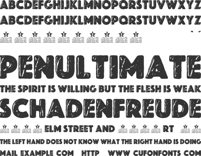 MEATBUSTERS PERSONAL USE font preview