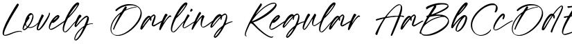Lovely Darling Regular font