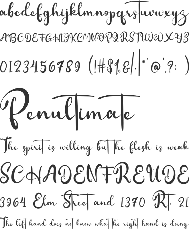 Merinata font preview