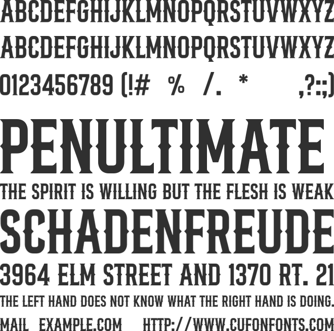 Bronco Personal Use font preview