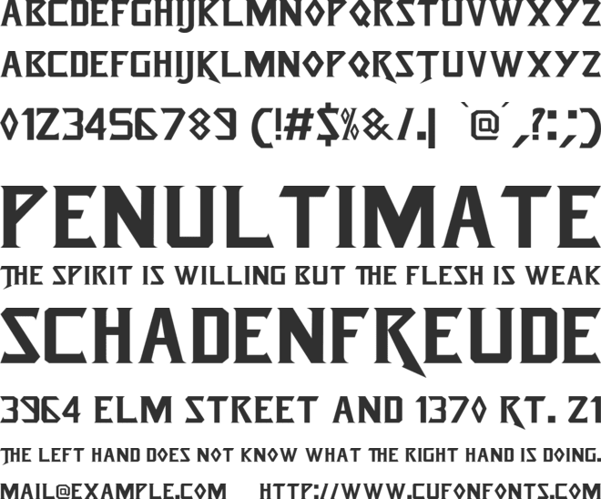 Thunderbolt font preview