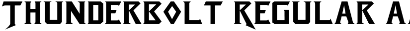 Thunderbolt Regular font