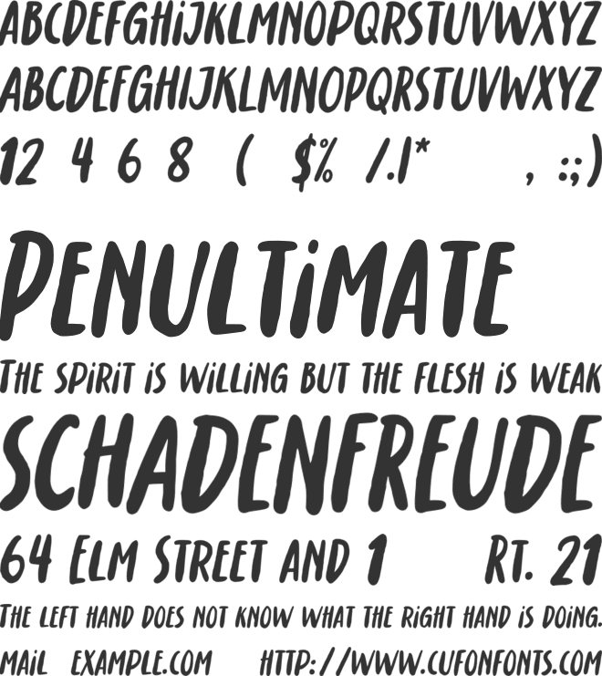 Sweet Darkness font preview