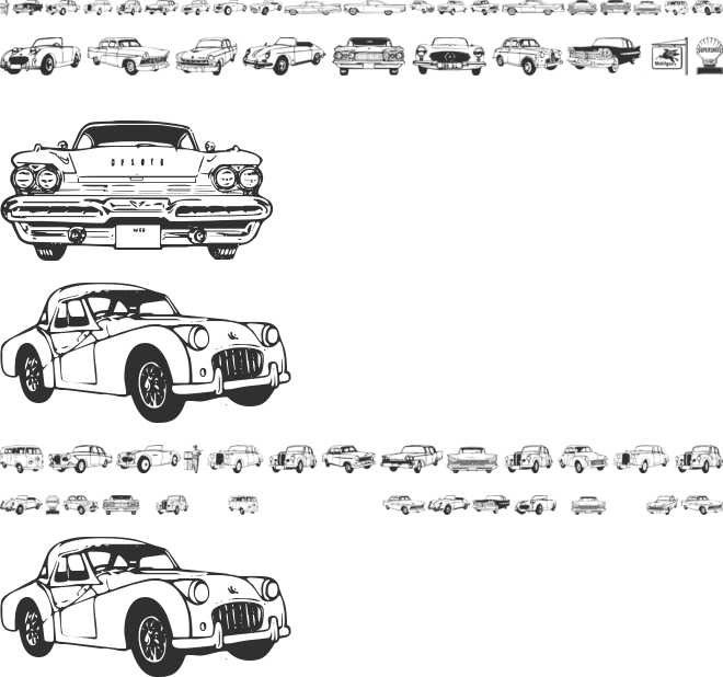 Old Car font preview