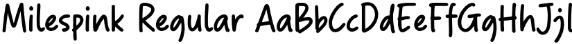Milespink Regular font