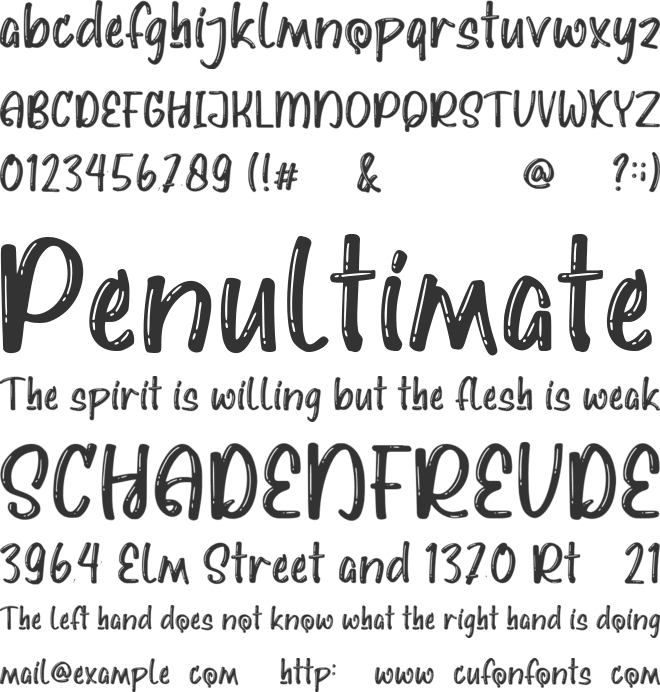 Foxykids font preview