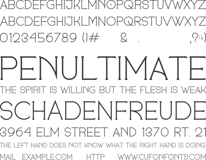 Moores-free font preview