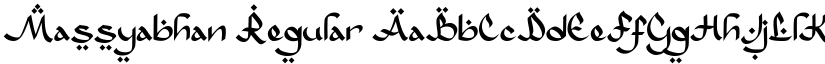 Massyabhan Regular font