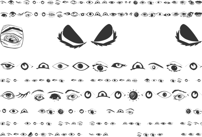 Eyes font preview