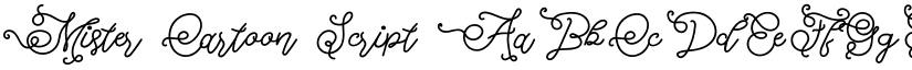 Mister Cartoon Script font