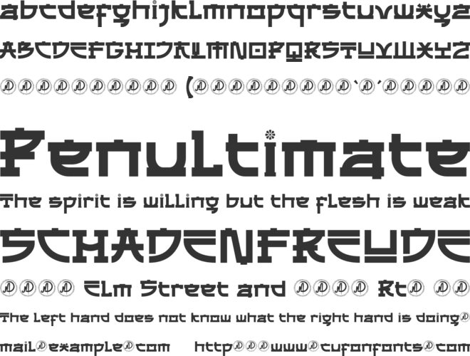 Amagusi font preview