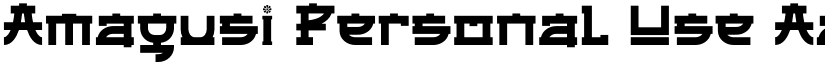 Amagusi Personal Use font