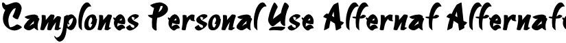 Camplones Personal Use Alternat Alternate font