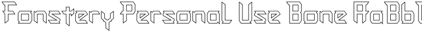 Fonstery Personal Use Bone font