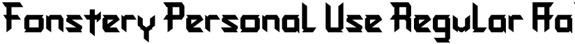 Fonstery Personal Use Regular font