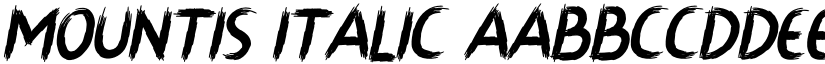 MOUNTIS Italic font