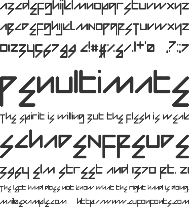 MOST FONTS font preview