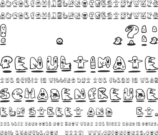 Ghosties font preview