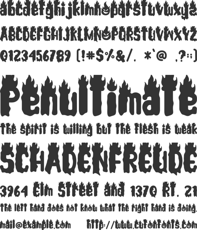 Ghost Flames - Personal Use font preview
