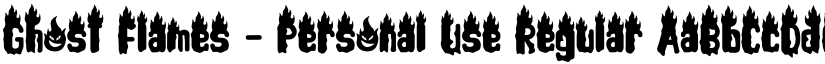 Ghost Flames - Personal Use Regular font