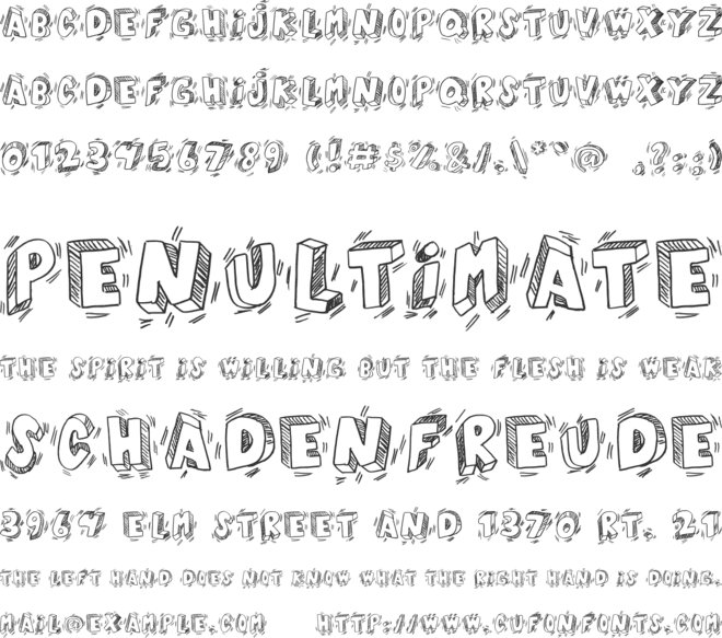 PEOPLE font preview