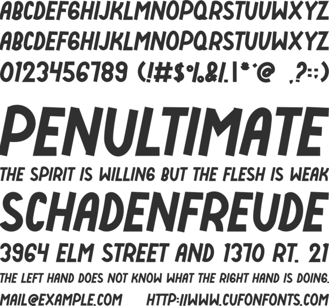 Side Love font preview