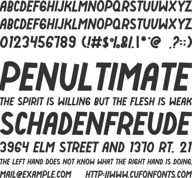 Side Love font preview