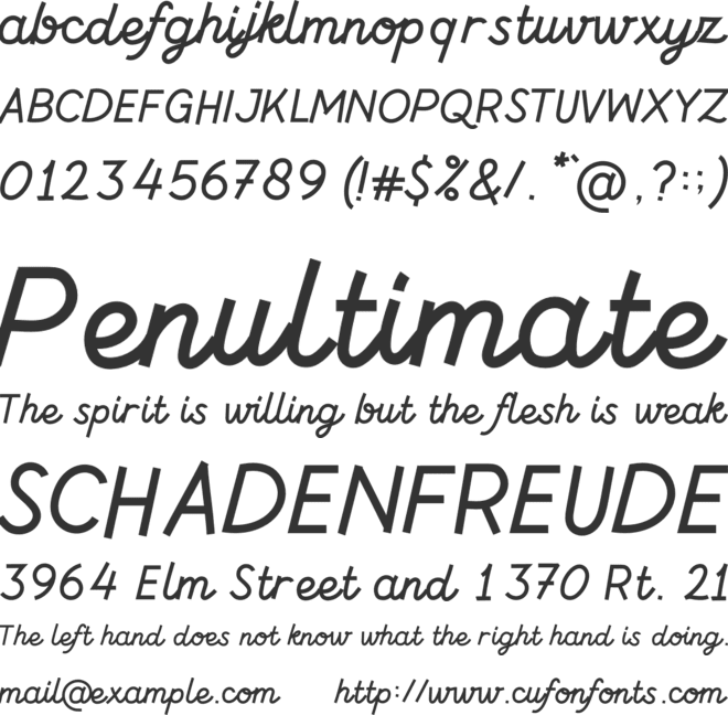 Andalan font preview