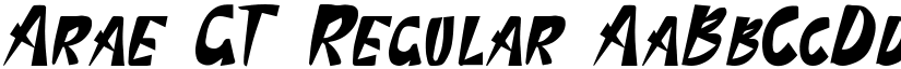 Arae GT font download