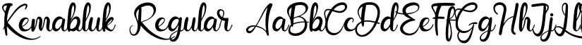Kemabluk Regular font