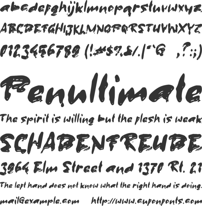 c Chimpo font preview