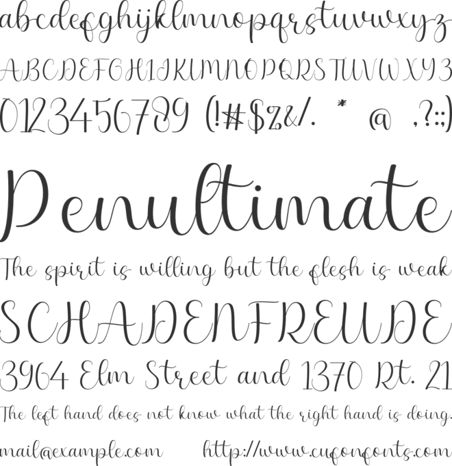 Wylona font preview