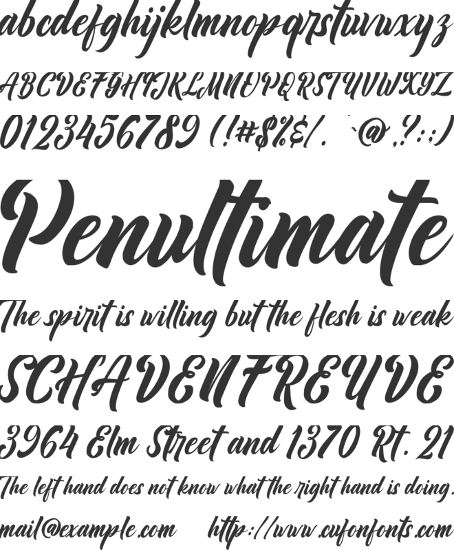 Plankiss font preview