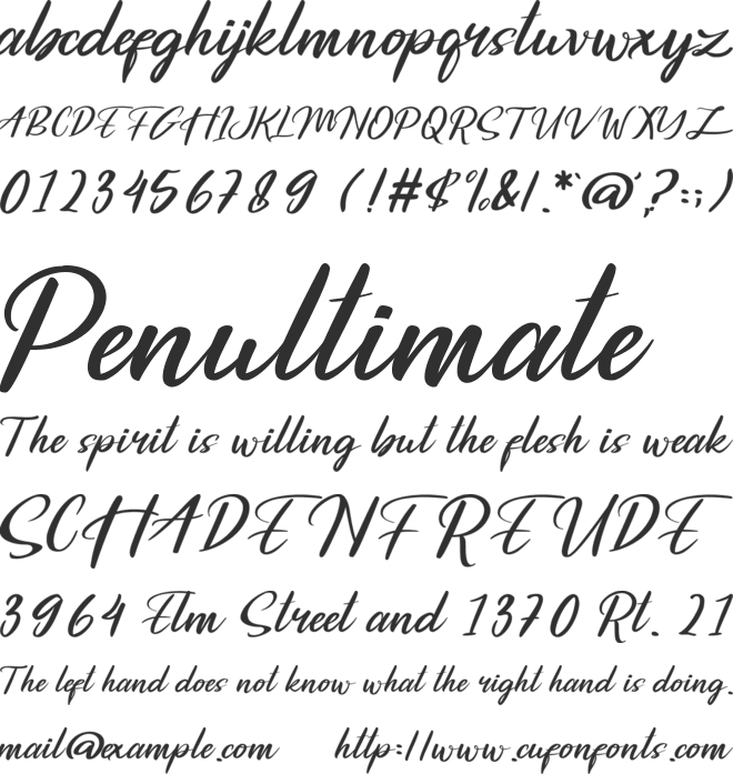 Emykia font preview