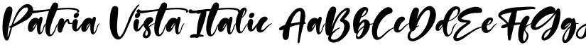 Patria Vista Italic font