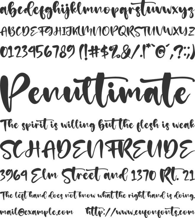 Patria Vista font preview