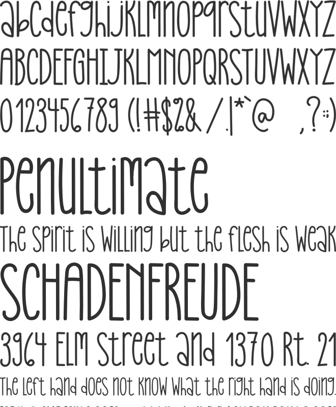 Monday Party font preview