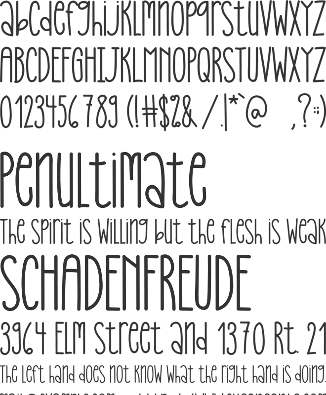Monday Party font preview