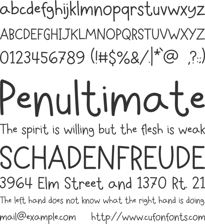 Happy Family font preview