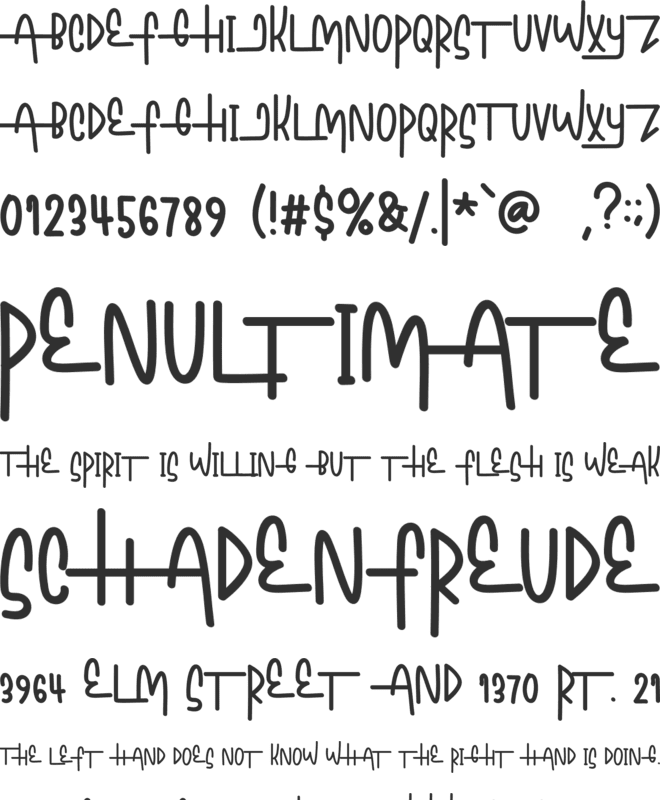 Always Hustlin font preview