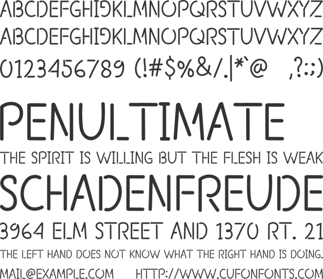 Electro font preview