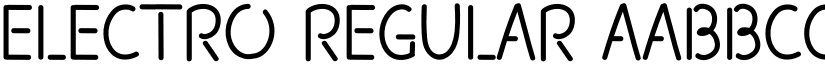 Electro Regular font