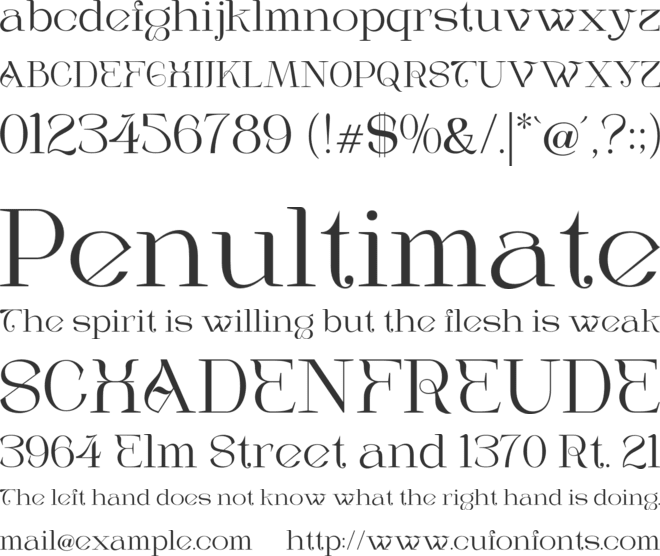 Vako Mave font preview