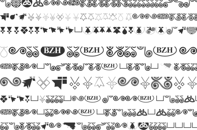 Aaa BZH font preview