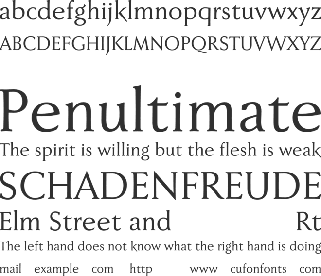 Faber Serif Reduced font preview