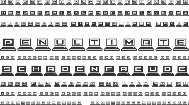 LapTop font preview