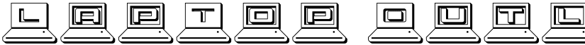 LapTop Outline Outline font