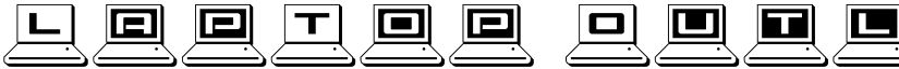 LapTop Outline 2 Outline font