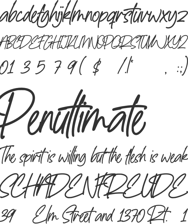 Airiest font preview